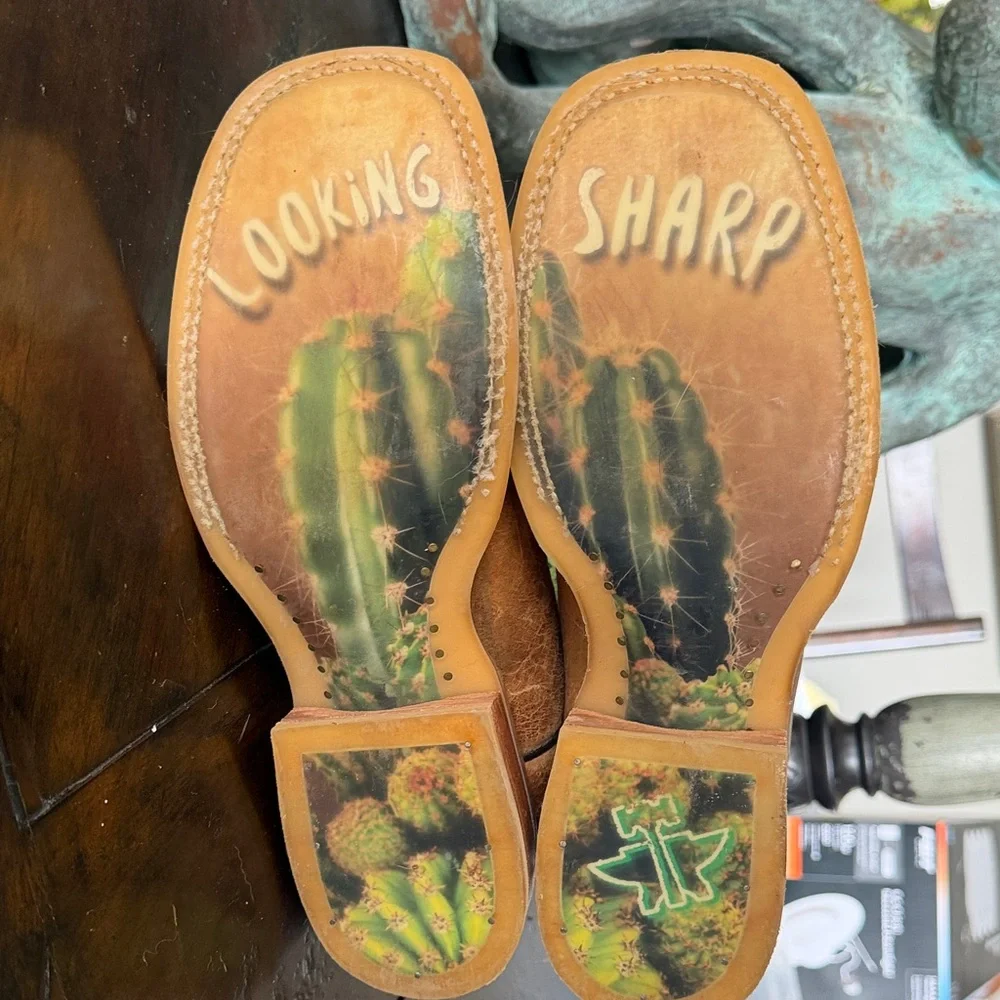 TIN HAUL Floral Cactus Cactilicious cowboy western boots 6.5 - Picture 6 of 8